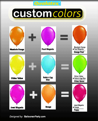 Qualatex Balloons Color Chart