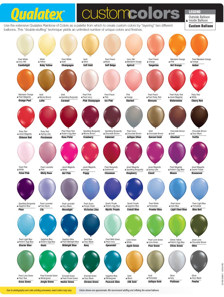 Balloon Color Chart