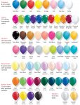 Latex Balloon Color Chart