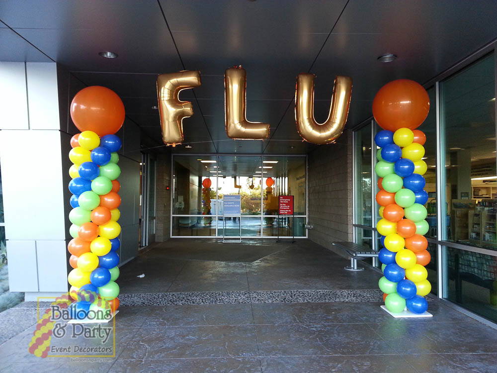 Kaiser Garden Grove Columns Flu Balloons Party Decorations