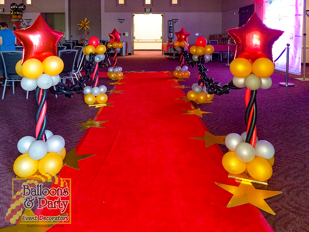 Twist Columns Star Toppers Balloons Party Decorations