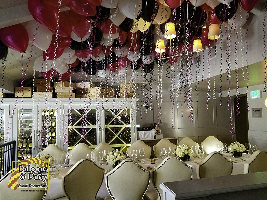 10 ceiling balloon decoration ideas for your next party - Party Glow Up